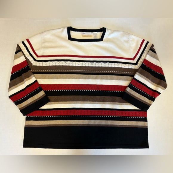 Alfred Dunner 3/4 sleeve striped sweater size 3X - Picture 1 of 4